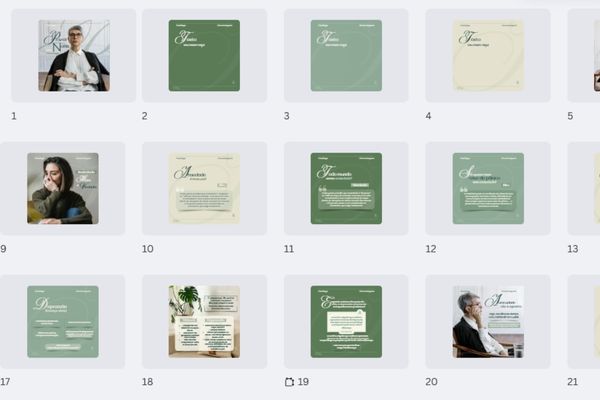 Templates editáveis prontos para uso